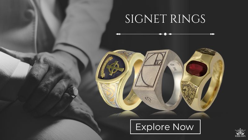 Unique mens deals signet rings